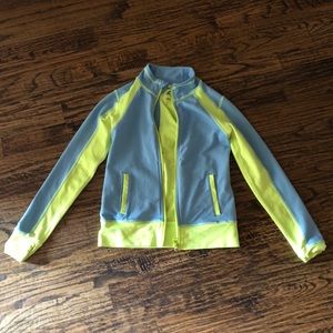 Blue and green athletic jacket